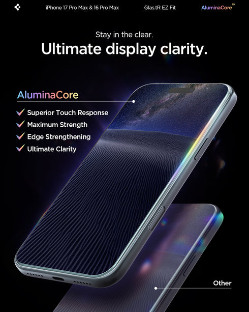 Защитное стекло Spigen для iPhone 16 Pro Max / 16 Pro – GLAS.tR EZ Fit (2 шт.)